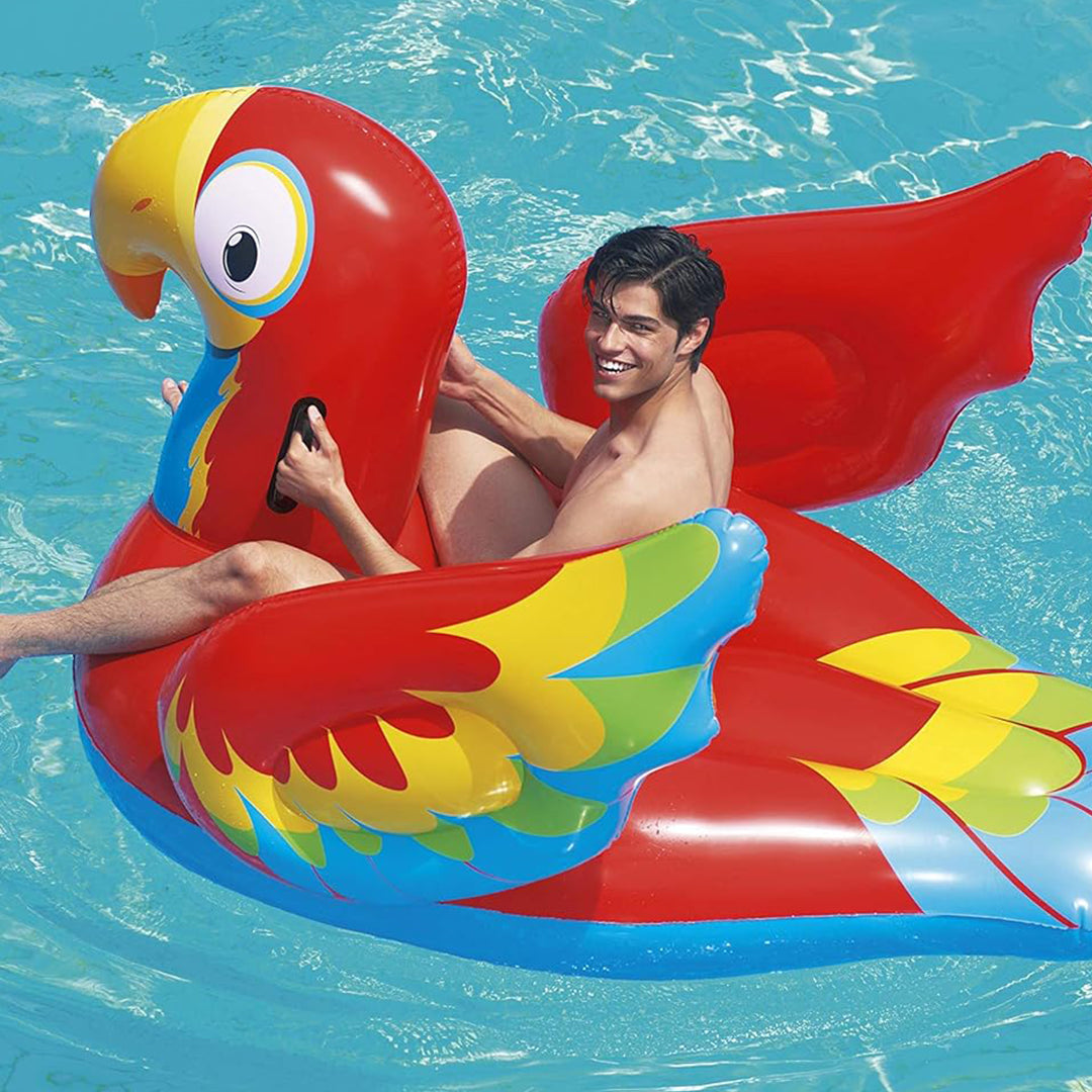 Bestway Peppy Parrot Ride-On – 203x132cm Large Inflatable Pool Float