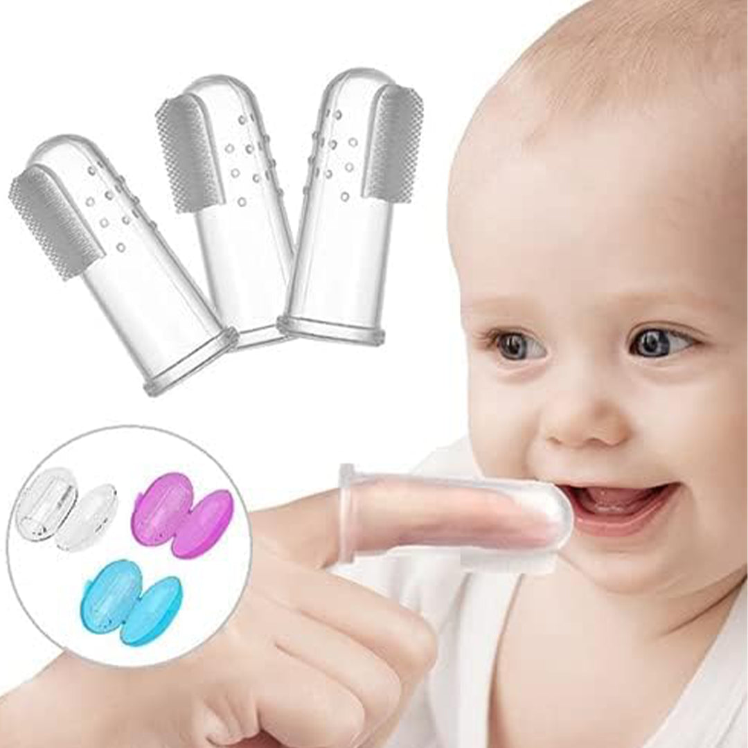 TRUE Silicone Finger Toothbrush with Case – 1 Piece
