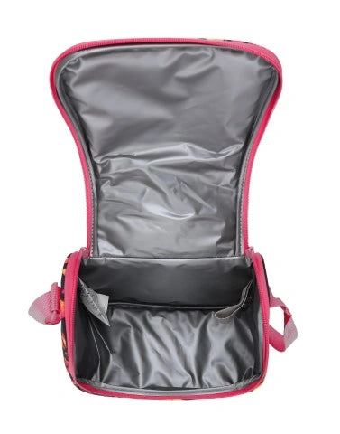 Cross Body Lunch Bag – Deep Black / Fuchsia Tie Dye