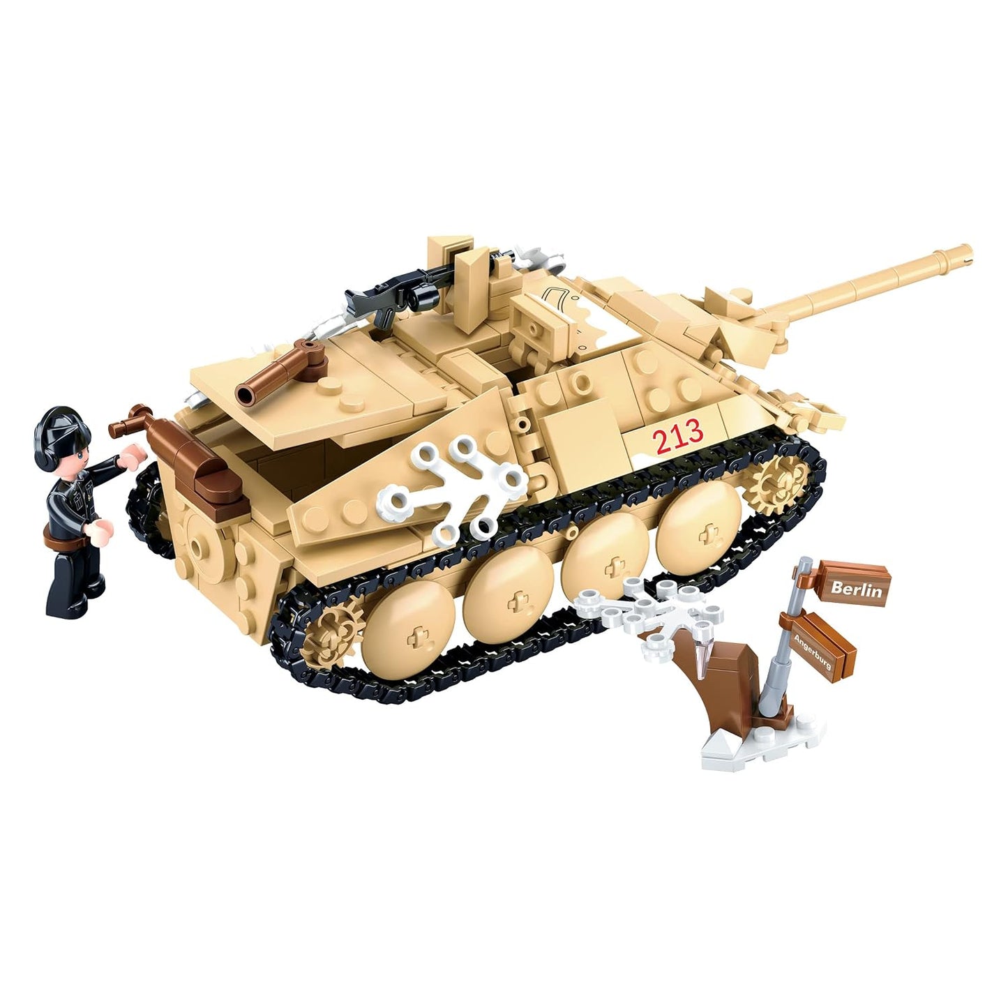 Sluban Army Battle of Budapest Tank Destroyer (344 Pcs) Building Blocks Kit for Boys Aged 6 Years and Above Creative Construction Set, Blocks Compatible with Other Leading Brands, BIS Certified.