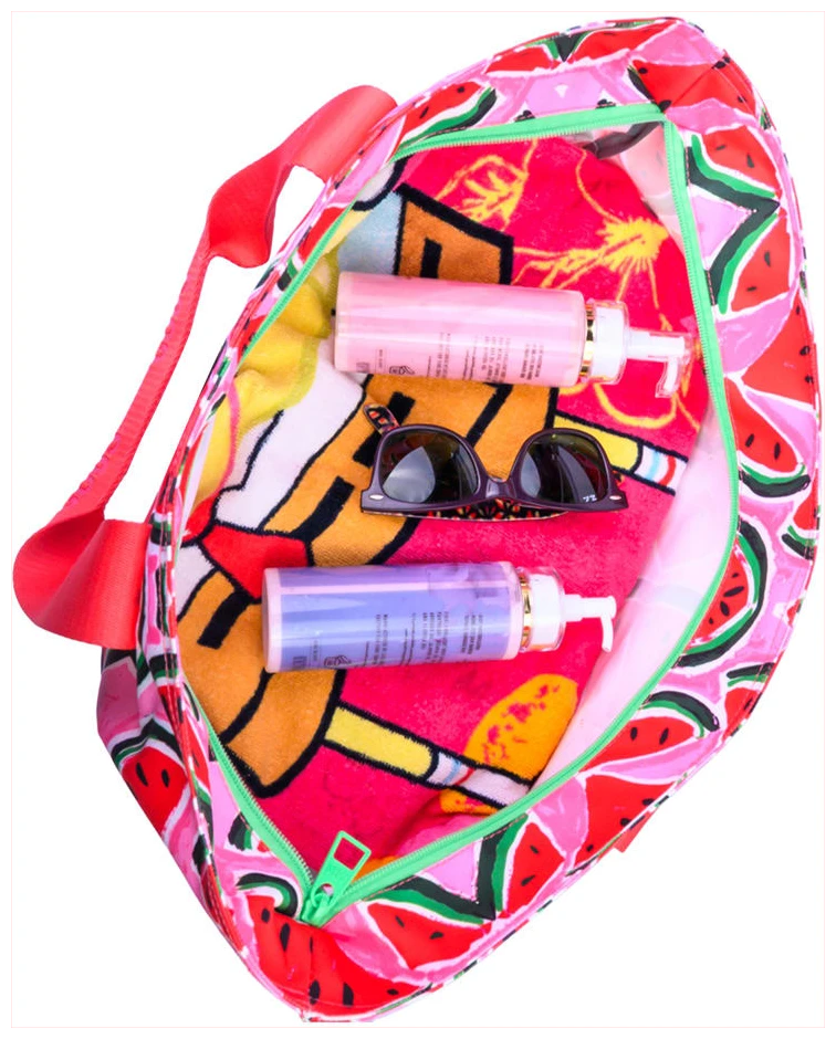 Watermelon Pink Fiesta Tote/Cooler