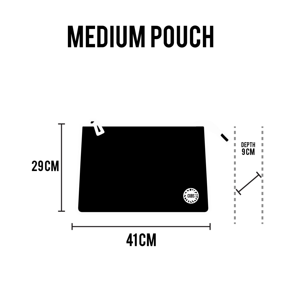 Dark Tie Dye Medium Pouch