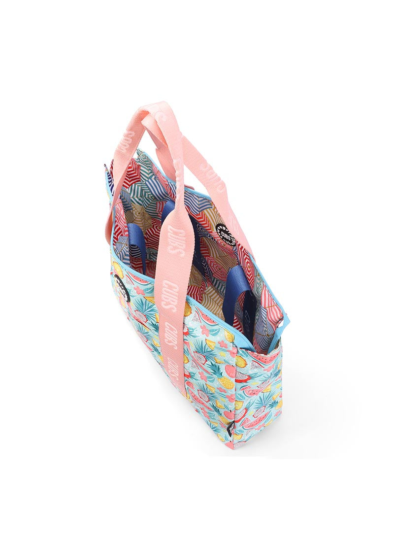 Tropical Fruits and Umbrellas Double Face Tote Bag