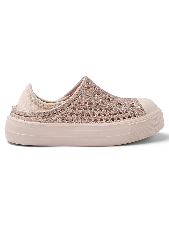 Gold Glitter Elastic YOYO Slip-on Sneaker