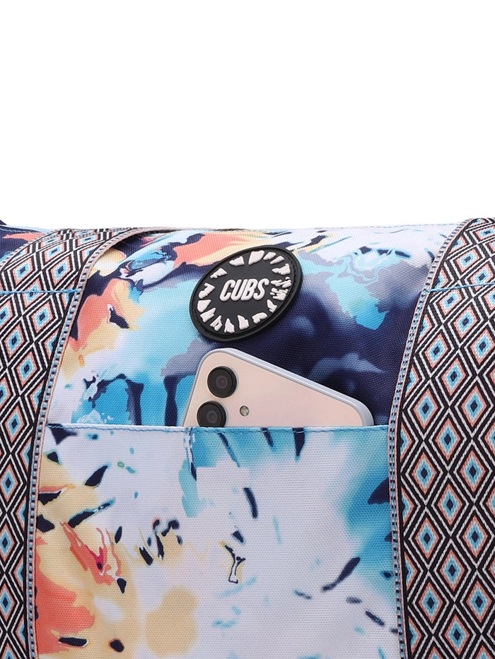 Bluish Tie Dye And Pinky Stars Double Face Tote Bag