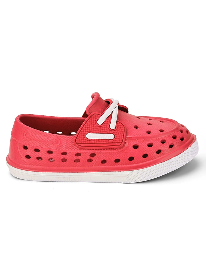 Red Junior Jack Slip On Fake Laces Sneaker
