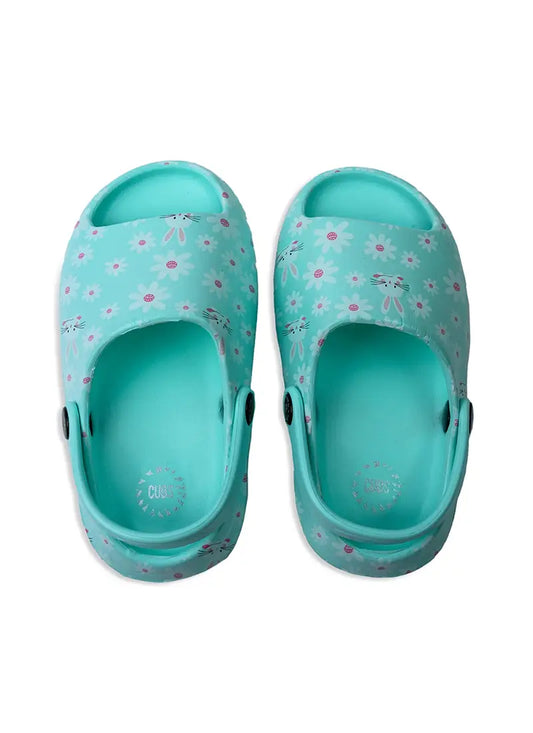 Open Toe Turquoise Bunny