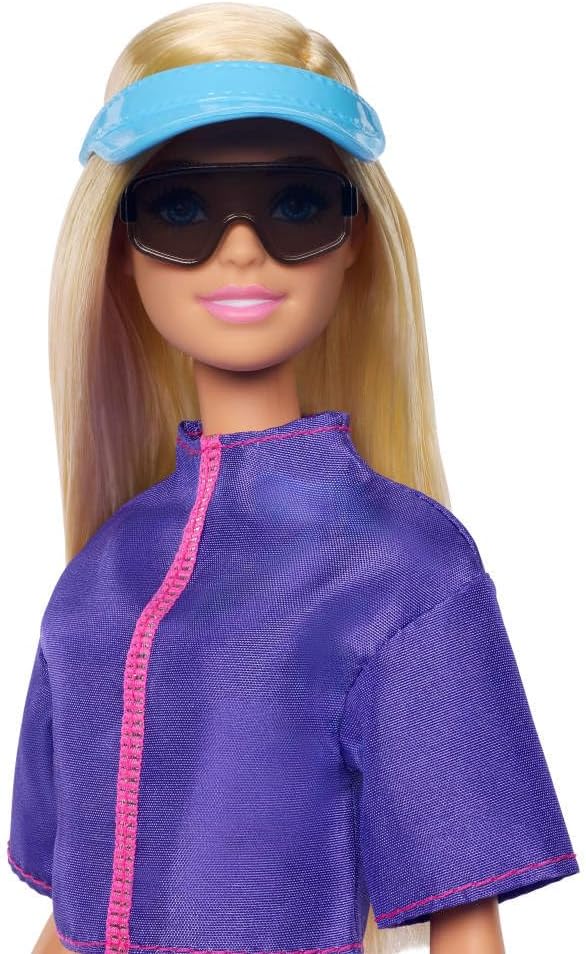 Barbie “Malibu” Outdoor Adventures Fashion Doll Wearing Adventure Outfit, with 10+ Camping-Themed Accessories Including Pet Puppy, JJV59