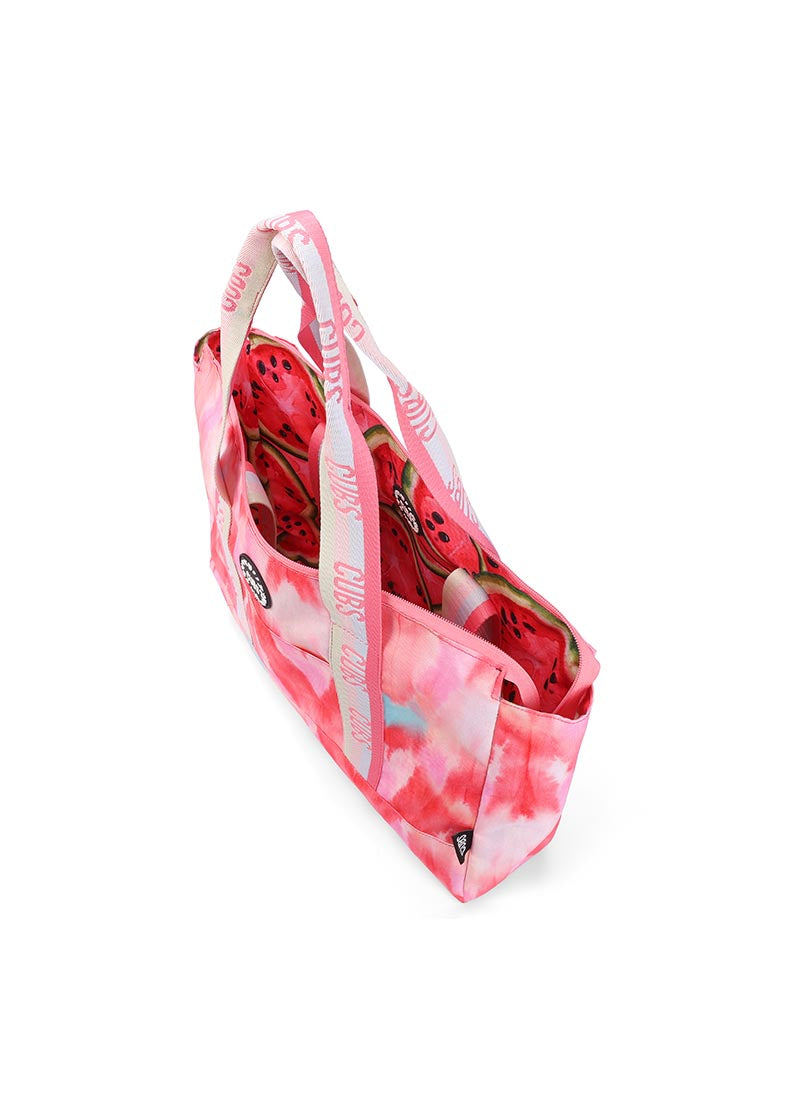 Watermelon Slices & Red Tye Dye Double Face Tote Bag