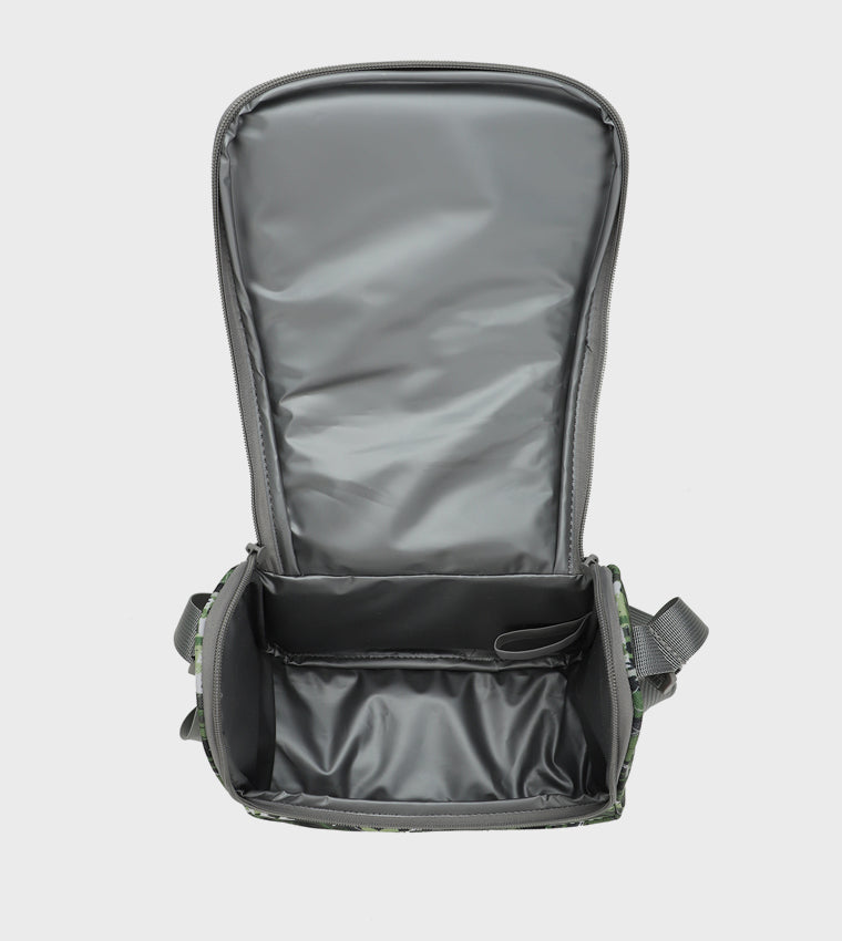 Cross Body Lunch Bag – Army Green Football