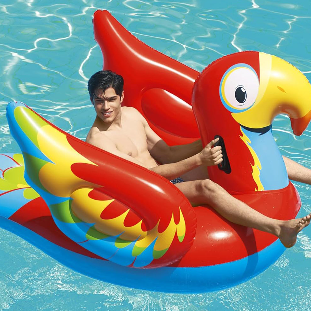 Bestway Peppy Parrot Ride-On – 203x132cm Large Inflatable Pool Float