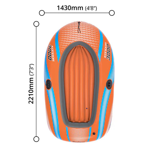 Bestway® Kondor Elite™ 2000 Inflatable Raft – 1.96m x 1.06m