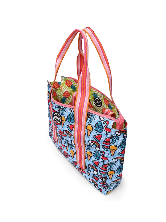 Flamingos And Pineapples Double Face Tote Bag