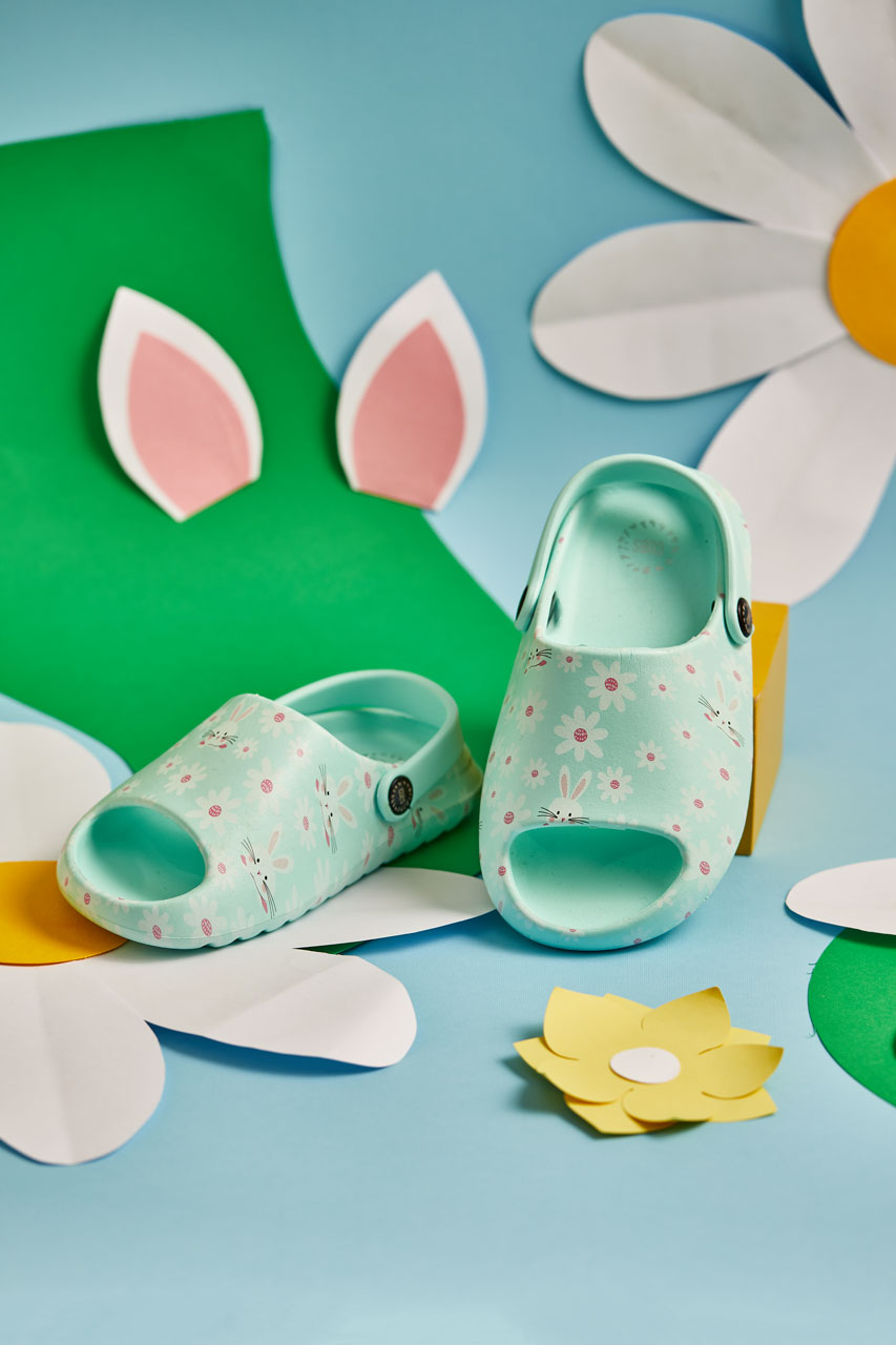 Open Toe Turquoise Bunny