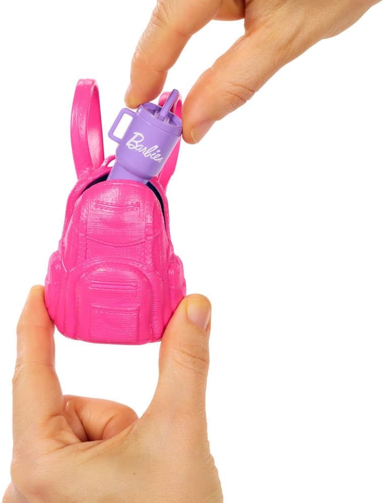Barbie “Malibu” Outdoor Adventures Fashion Doll Wearing Adventure Outfit, with 10+ Camping-Themed Accessories Including Pet Puppy, JJV59