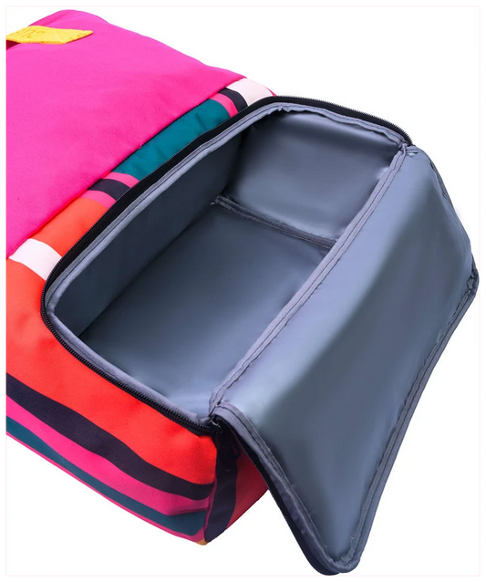Fushia Stripes Tote/Cooler
