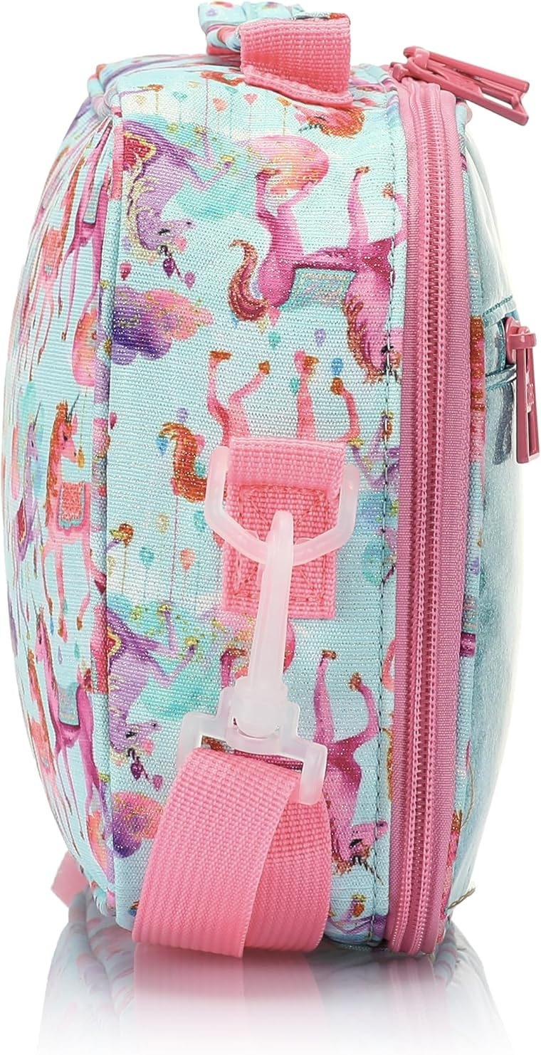 Shiny Fabric Baby Blue Lunch Bag