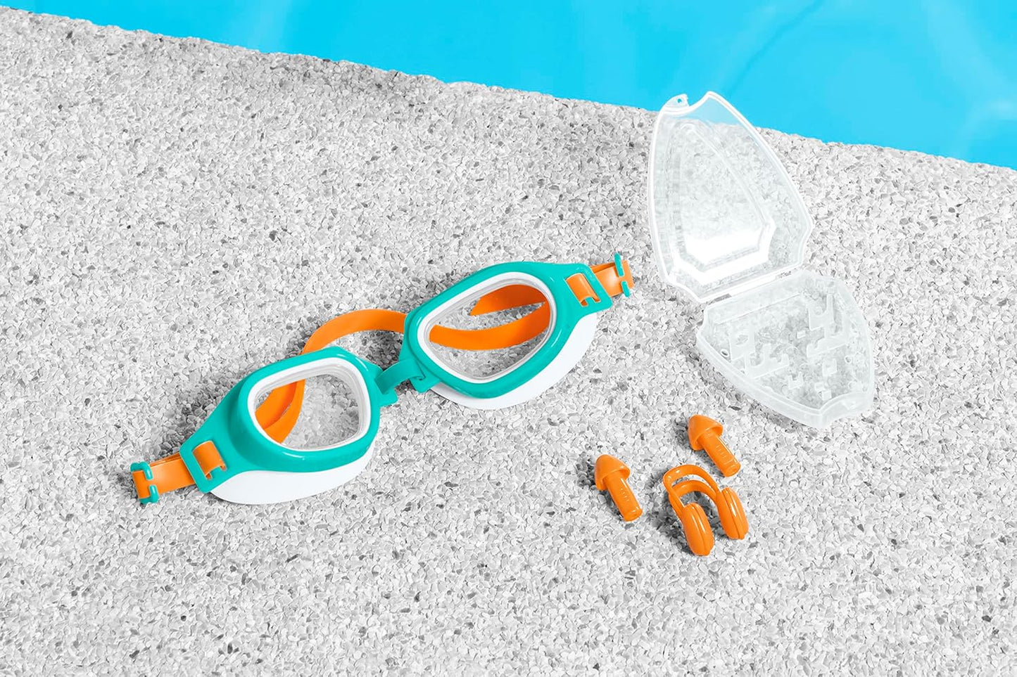 Bestway kids goggle set with nose and ear plus 3 in 1