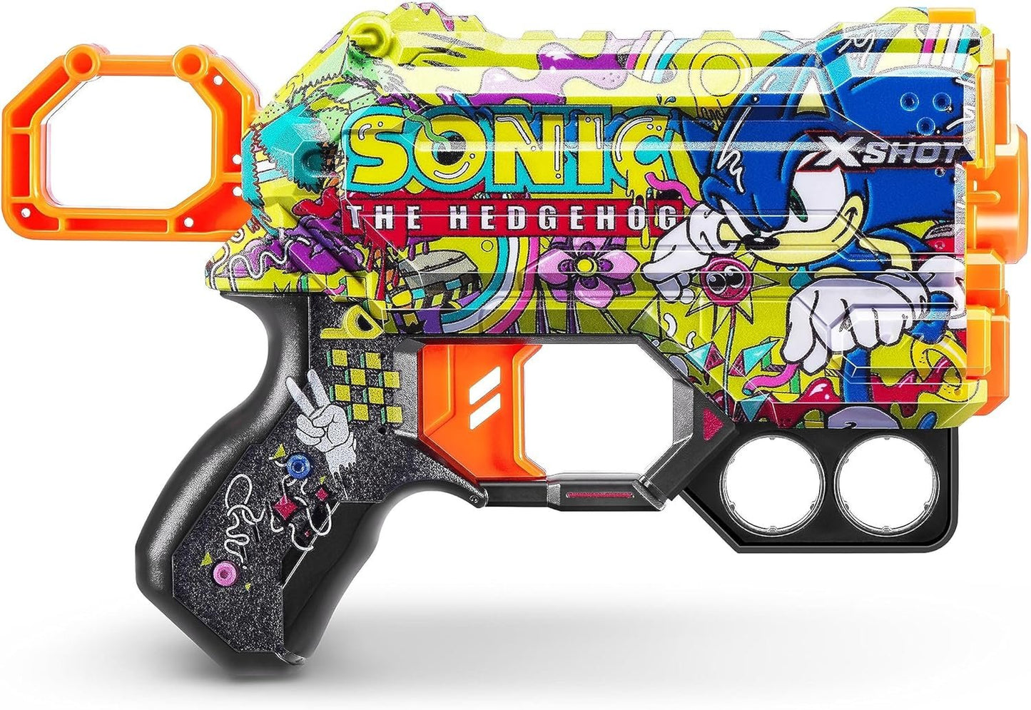X-Shot Skins Menace Blaster - High-Performance Compact Blaster with Unique Design and Foam Darts