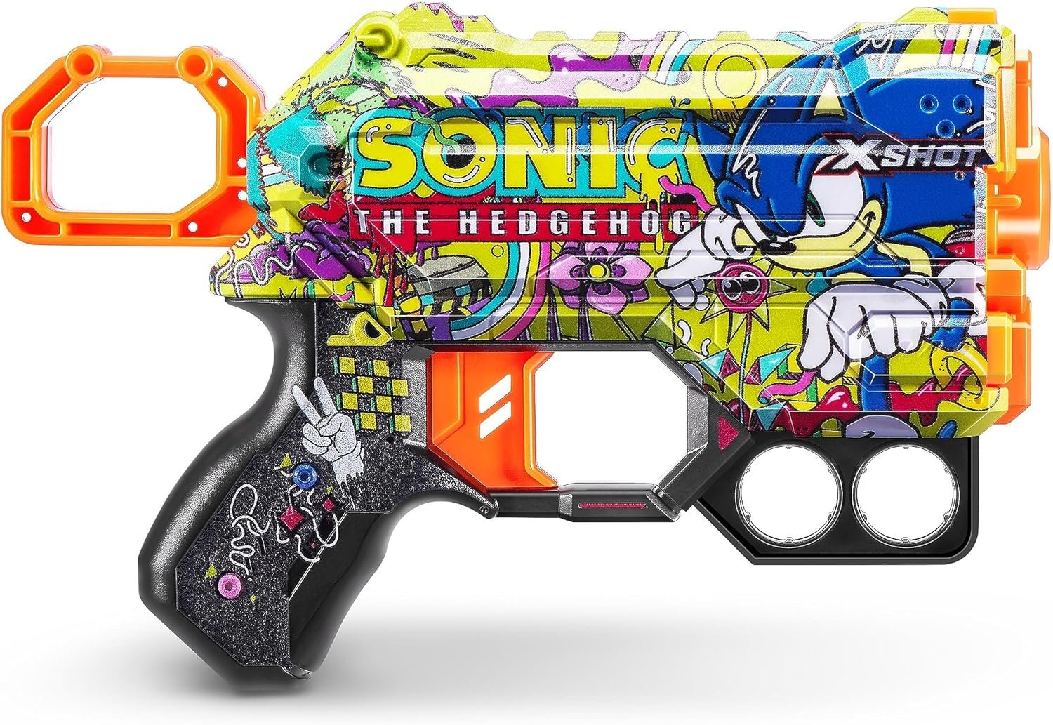 X-Shot Skins Menace Blaster - High-Performance Compact Blaster with Unique Design and Foam Darts