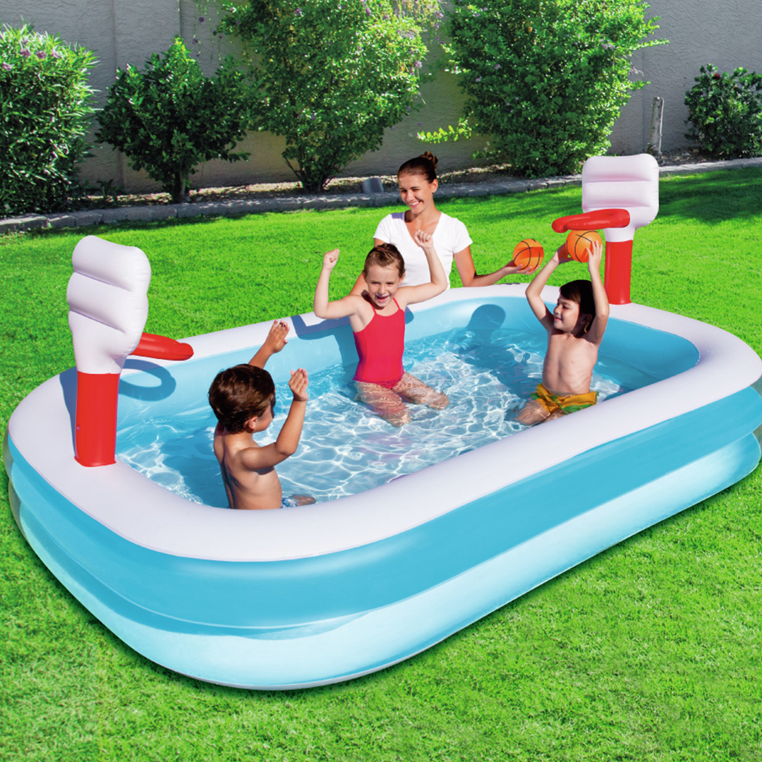 Bestway Inflatable Basketball Pool – 251x168x102 cm - Image 4