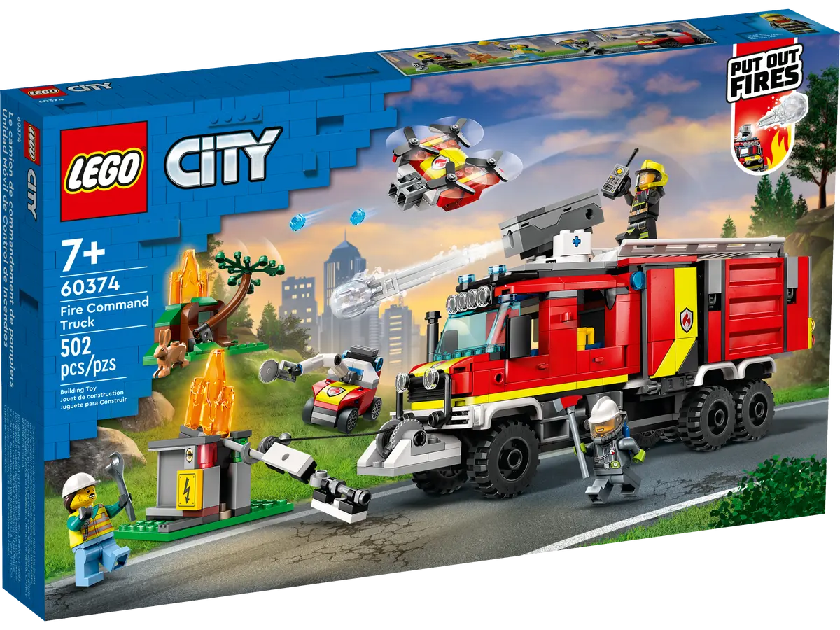 شاحنة الإطفاء القائدة – LEGO City Fire Command Truck (60374)